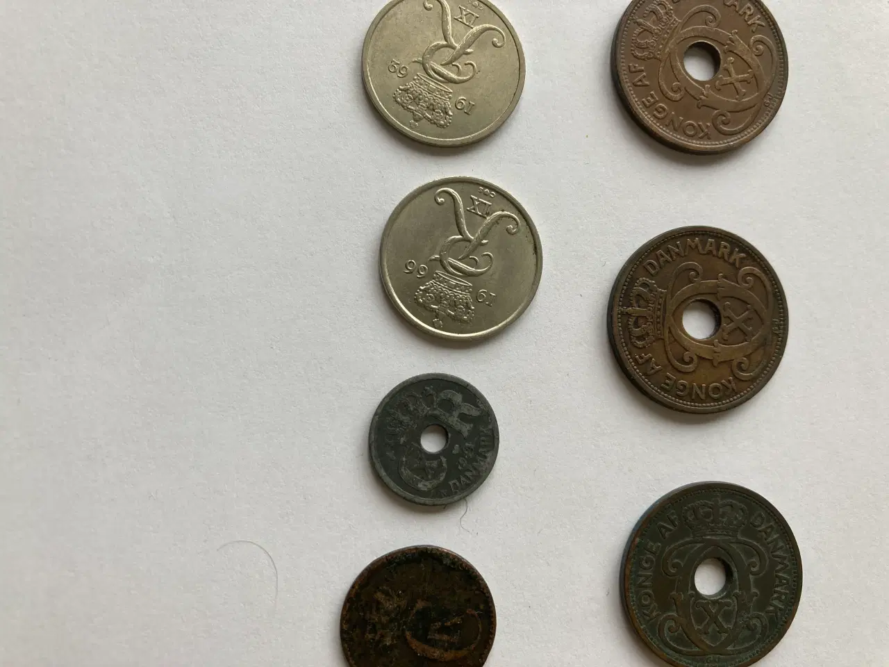 Billede 5 - Danske 1-2-5 ører mfl.  samt norske og amerikanske