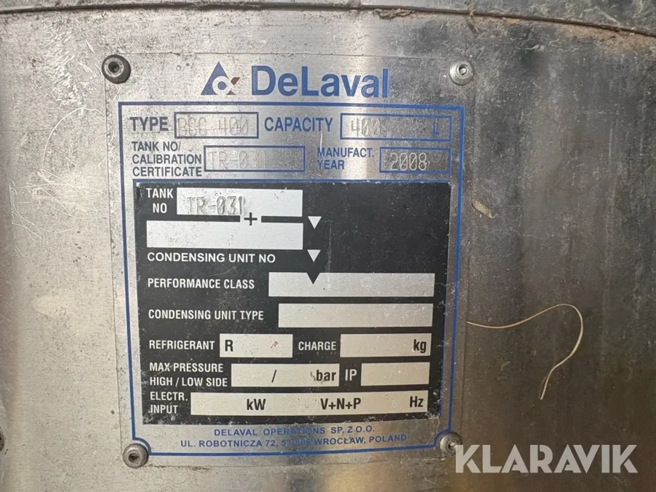 Billede 7 - Rustfri Ståltank Delaval BCC 400