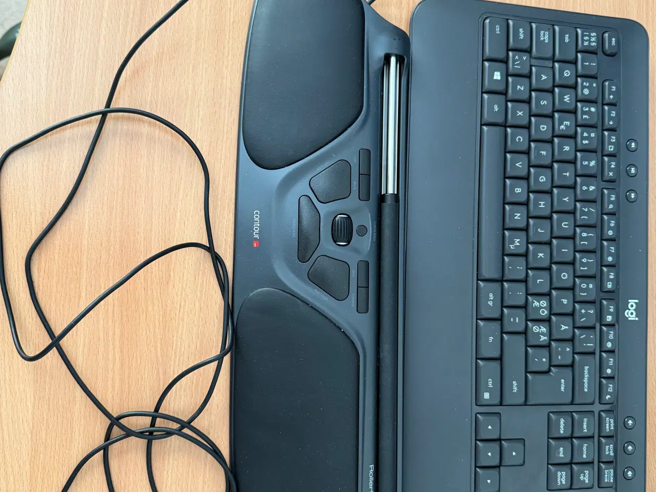 Billede 1 - Logitech keyboard, mus og rollermouse