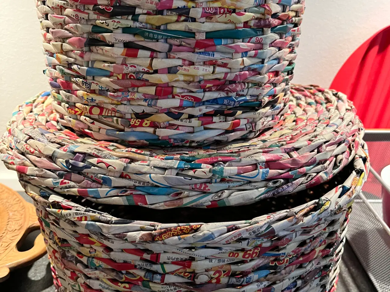 Billede 1 - Håndlavede opbevaringskurve af genbrugspapir - sæt