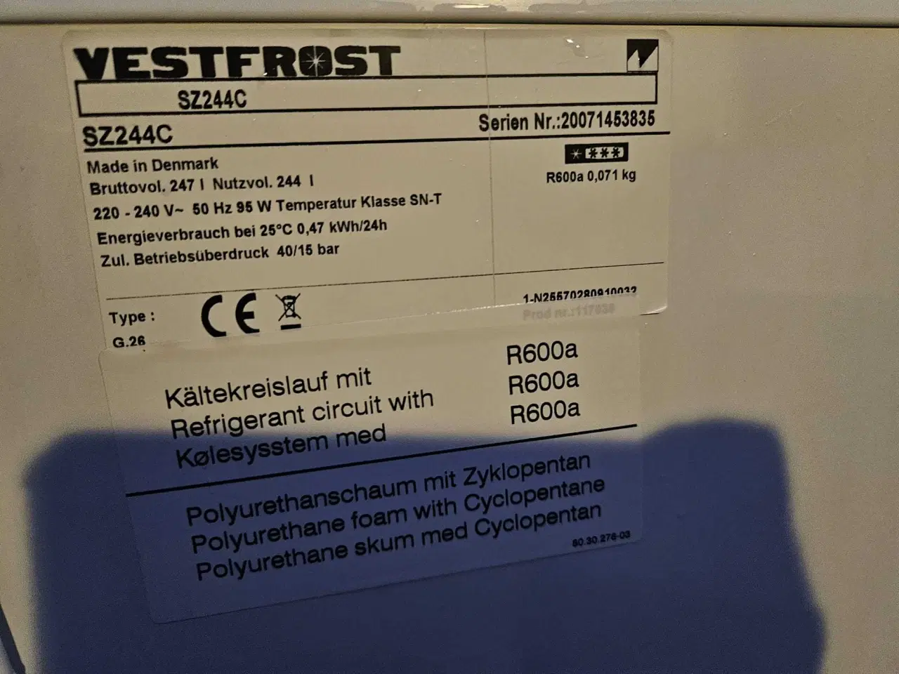 Billede 2 - Vestfrost Kummefryser