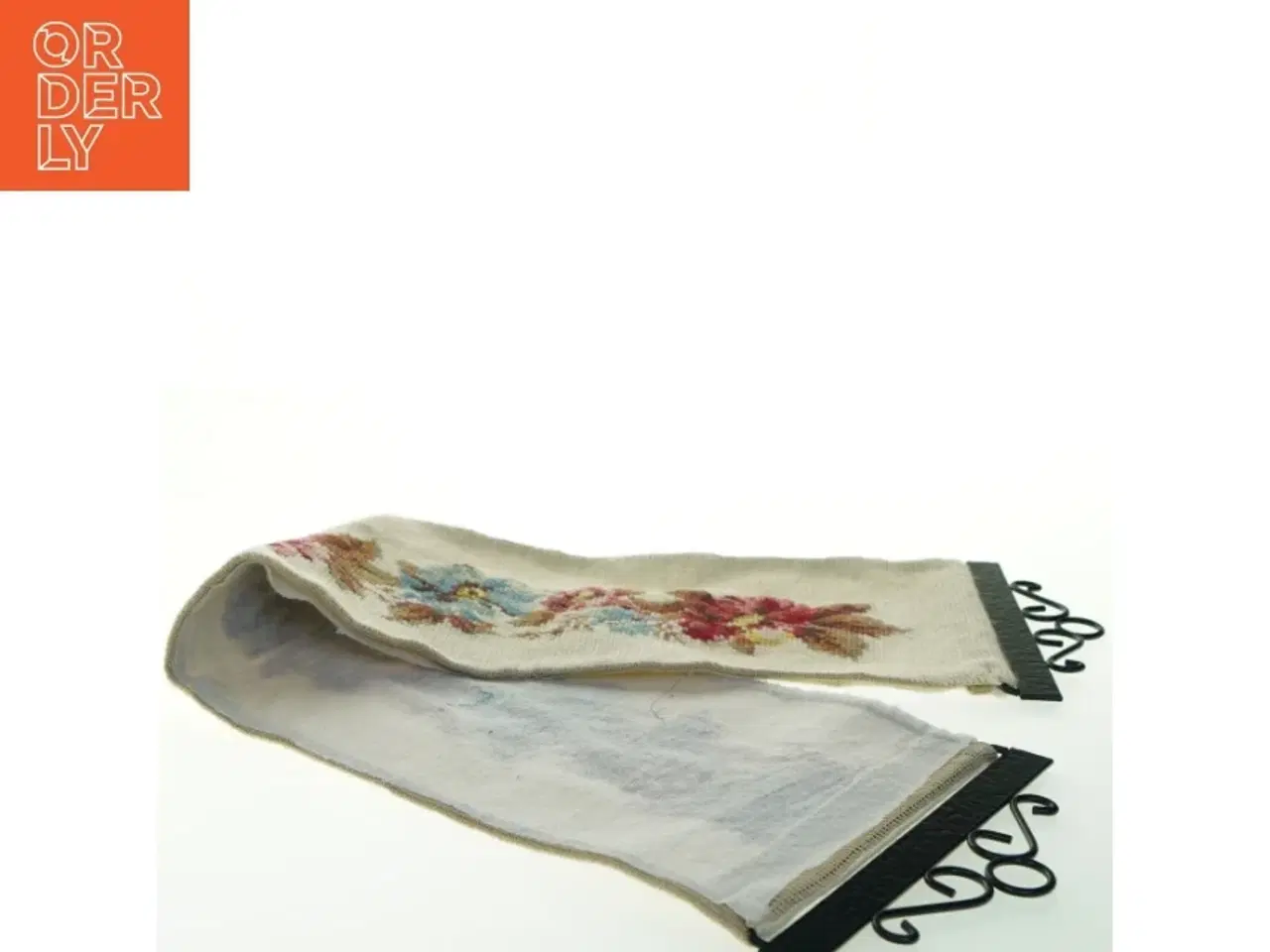 Billede 2 - Broderet klokkestreng med blomster (str. 80 cm)