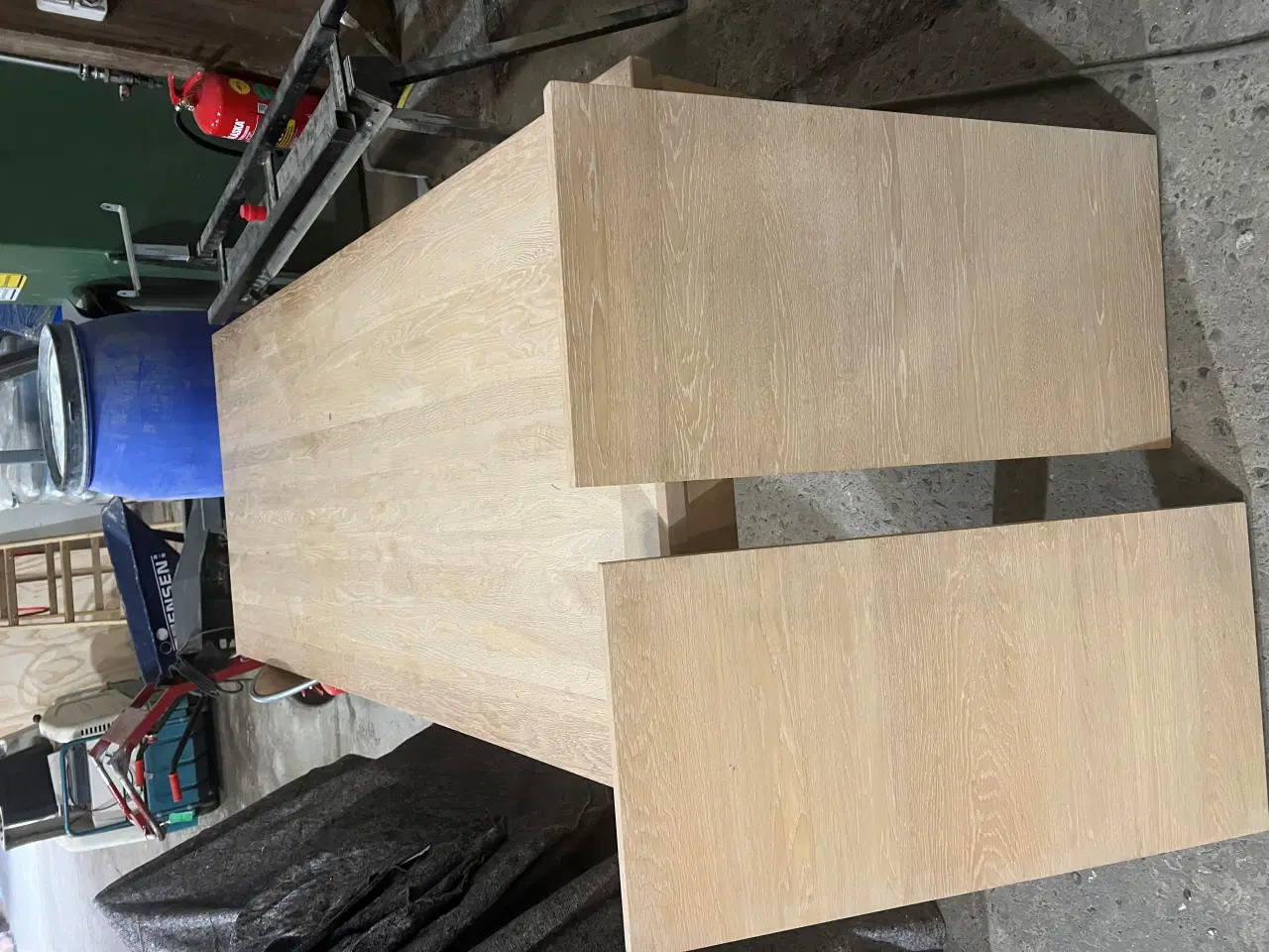 Billede 2 - Spisebord, massivt egetræ 90x200/290 cm (2plader) 