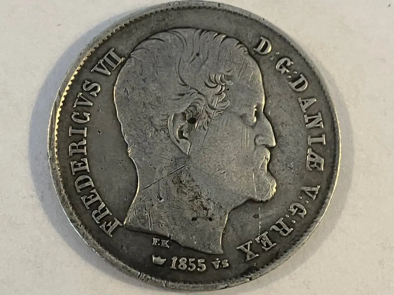 Billede 2 - 1/2 Rigsdaler 1855 VS Danmark