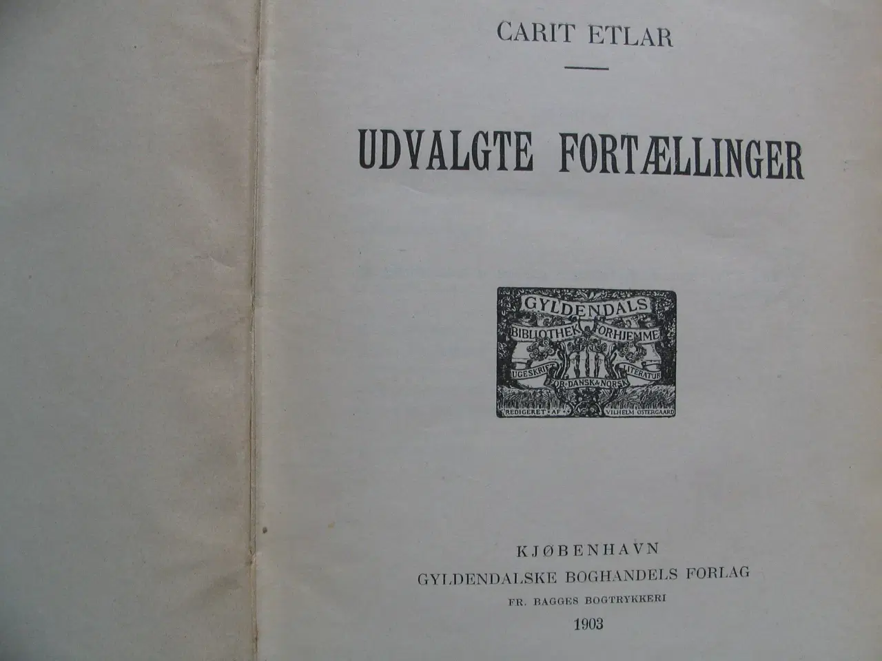 Billede 3 - Carit Etlar. Udvalgte Fortællinger. fra 1903