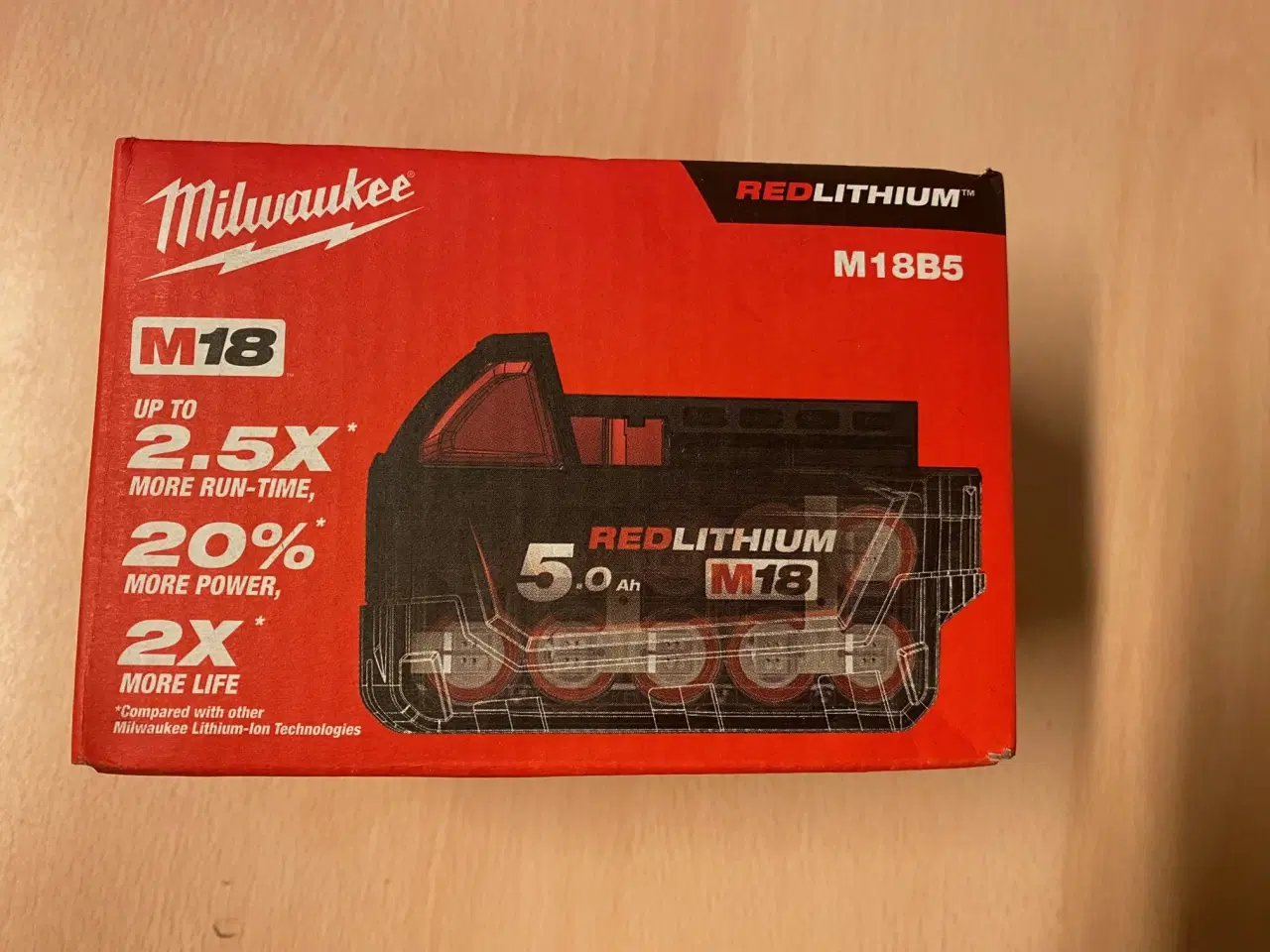 Billede 1 - Nyt Milwaukee 18V  batteri 5,0AH M18 B5