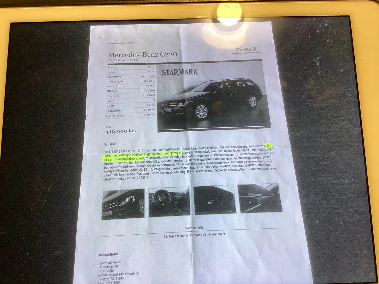 Billede 7 - Nysynet, velholdt Mercedes C 220 