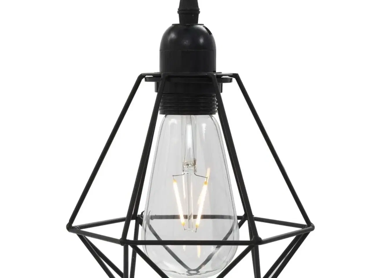 Billede 5 - Loftlampe med diamantdesign 3 x E27-pærer sort