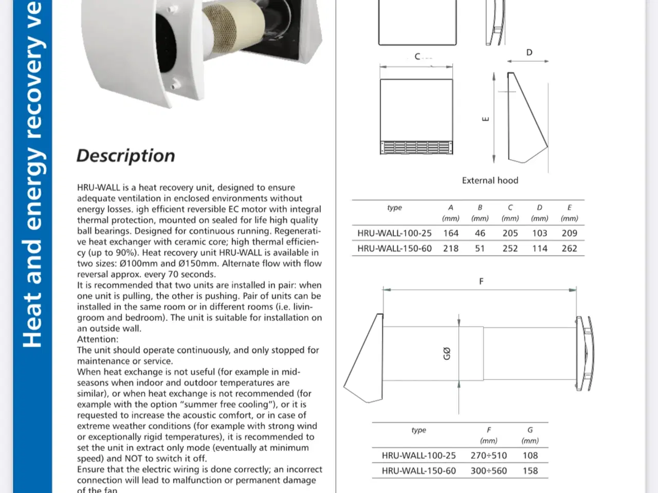 Billede 1 - Varmegenindvinding - ventilator