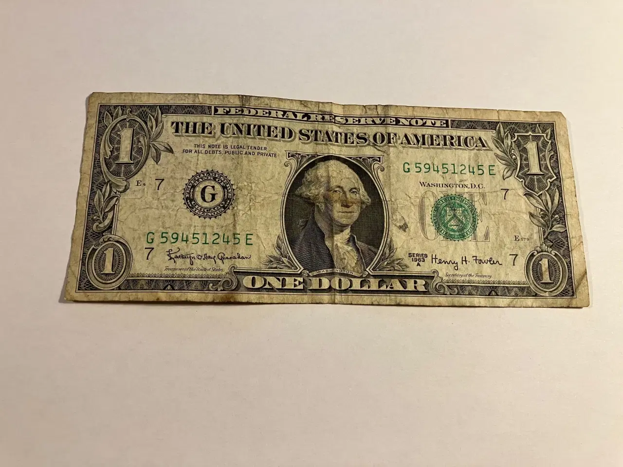 Billede 1 - One Dollar USA 1963A