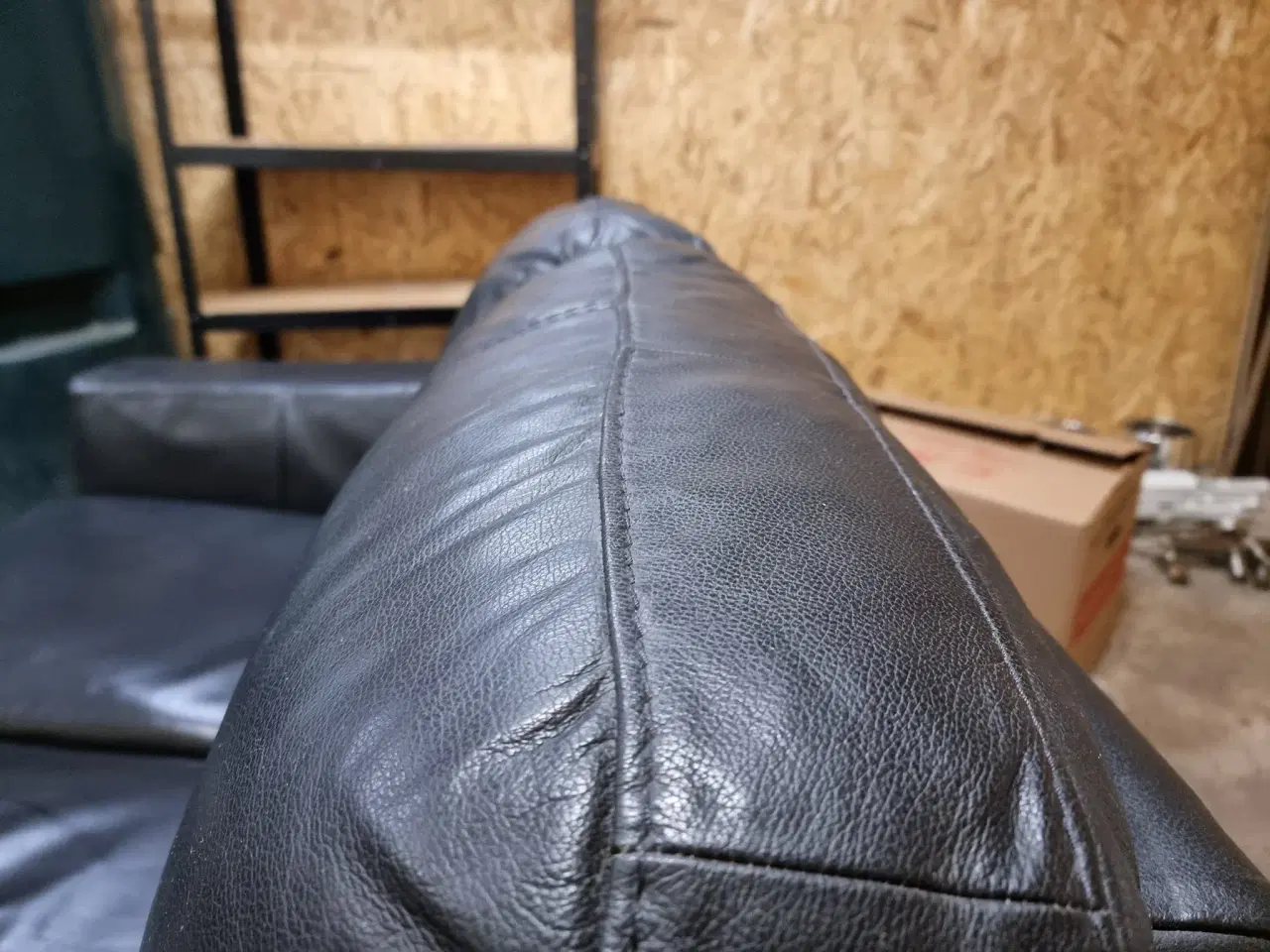 Billede 6 - Sort læder sofa