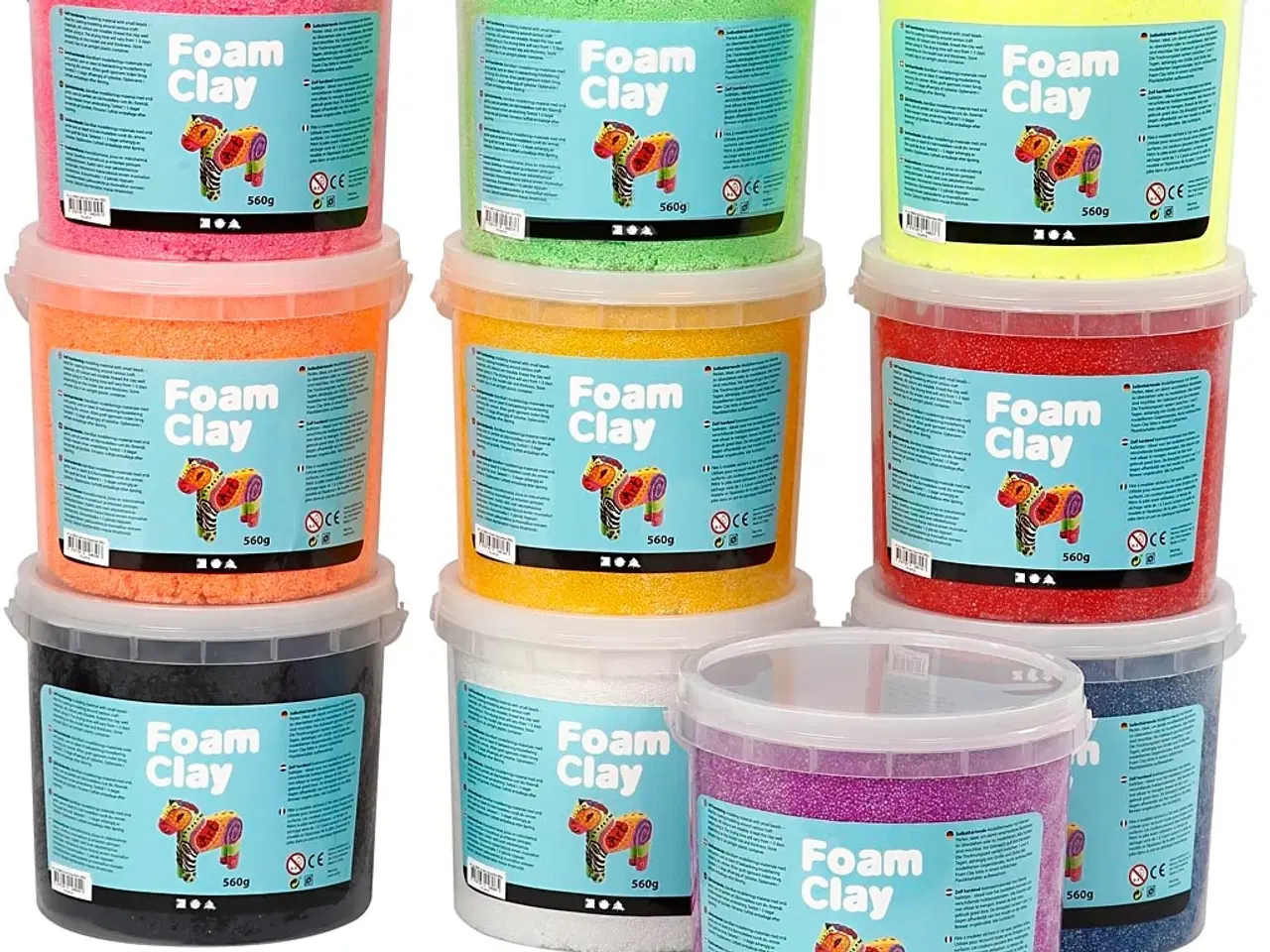 Billede 1 - Foam Clay® - 10x560g Ass. Farver til Kreativitet