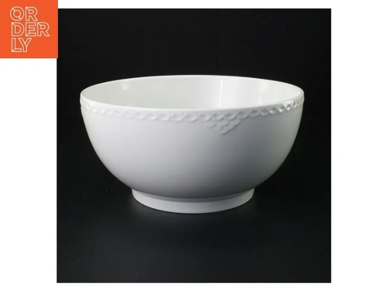 Billede 1 - Hvid porcelænsskål (str. 23 x 12 cm)