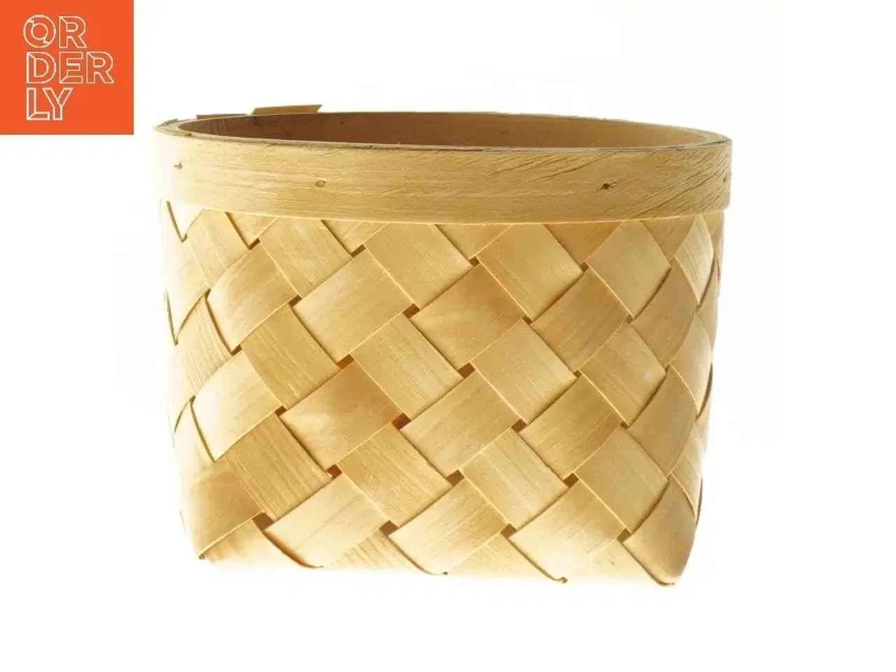 Billede 1 - Flettet kurv (str. Ø 17 cm længde 12 cm)