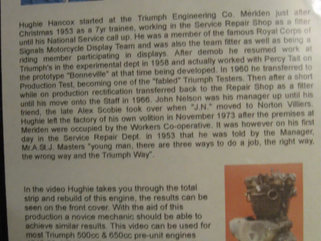 Billede 3 - Triumph instruktions-DVD