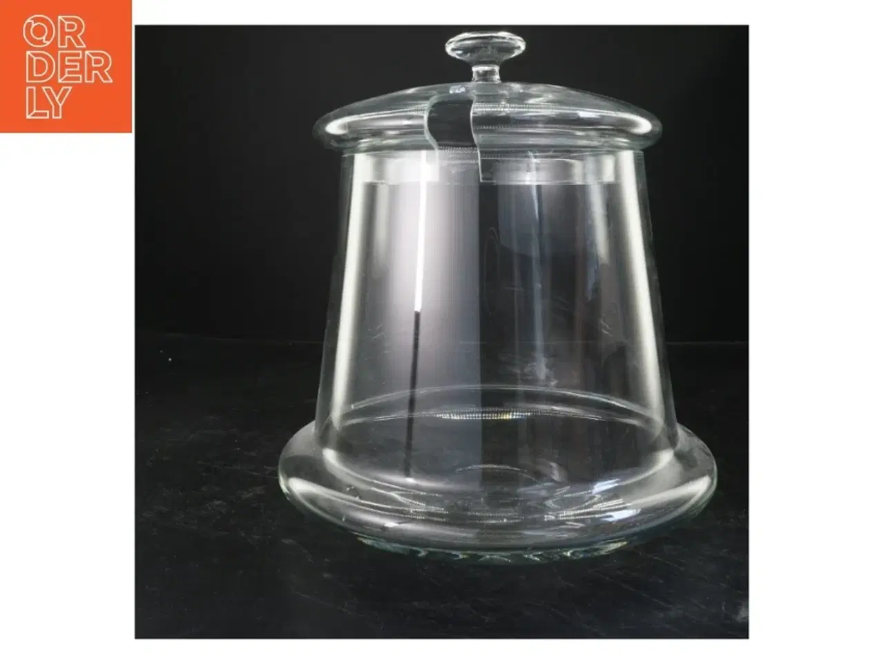 Billede 1 - Glasbeholder med låg (str. Ø, 24 cm x 20 cm)