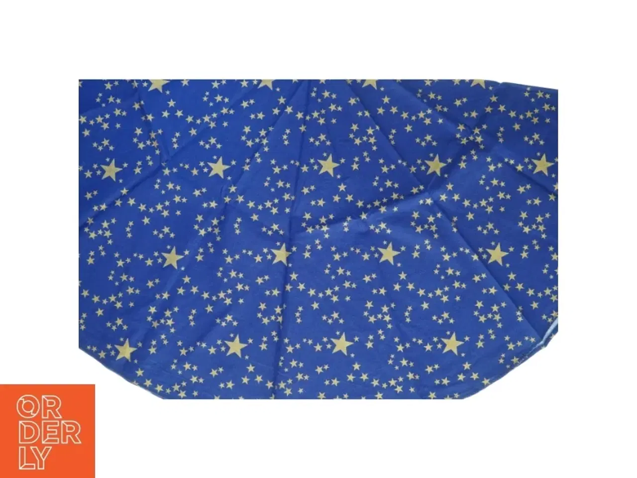 Billede 1 - Blåt stof med guldstjerne mønster (str. 150 cm)