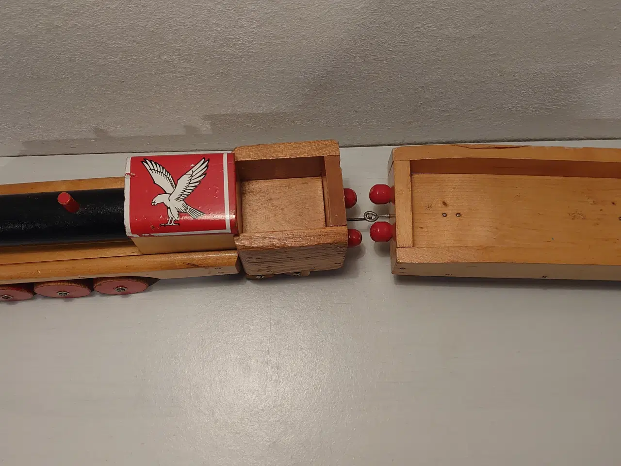 Billede 2 - Vintage trætog m. vogn. Made in USSR. Ca 1950.