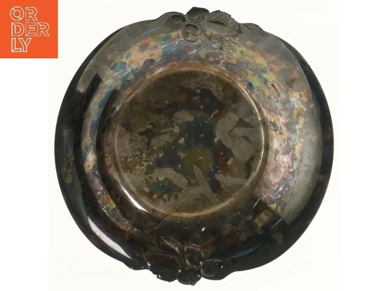 Billede 3 - Antik dekoreret skål (str. Ø 24,8 cm)