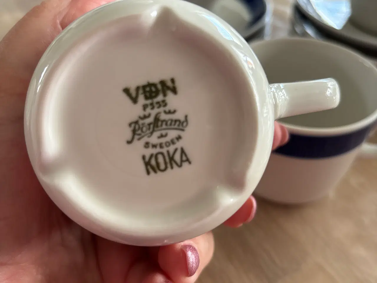 Billede 2 - Koka blå  kaffekop
