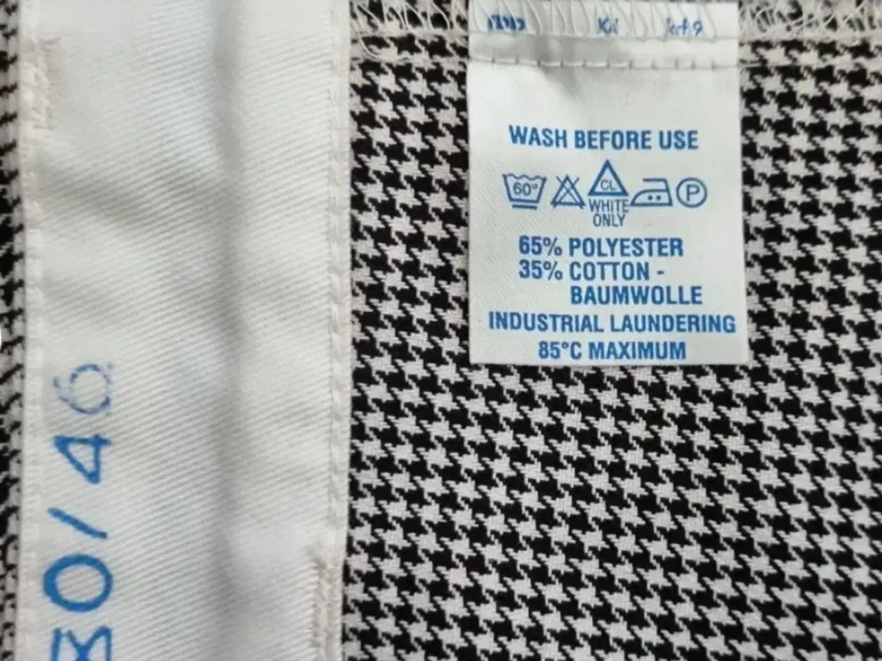 Billede 6 - Kentaur kokkebukser i sort/hvid tern  str 40 