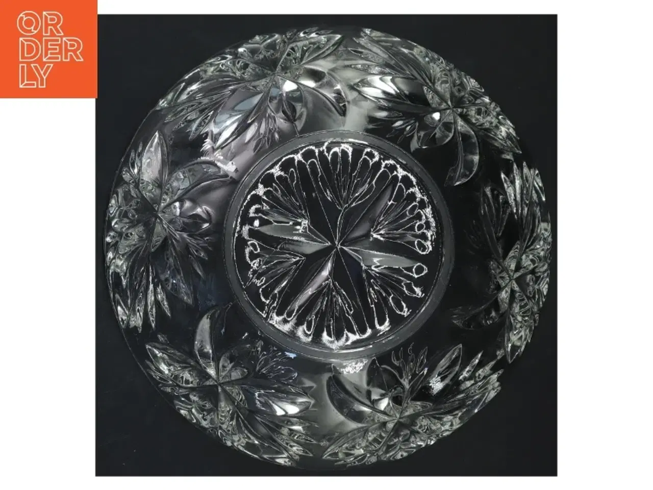 Billede 2 - Klassisk glasskål med dekorativt mønster (str. 21,5x9 cm)