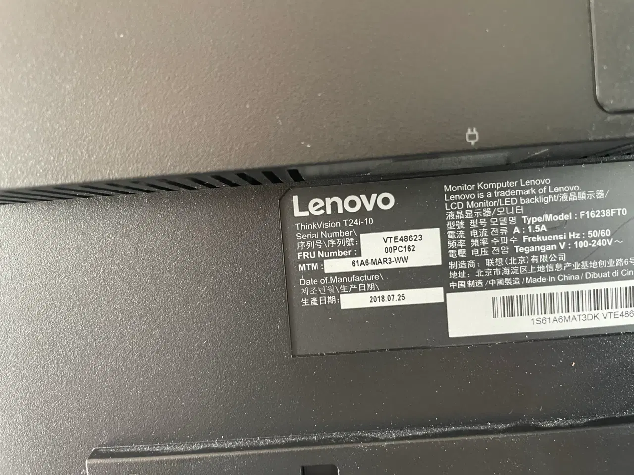 Billede 2 - 24" Lenovo Pc skærm