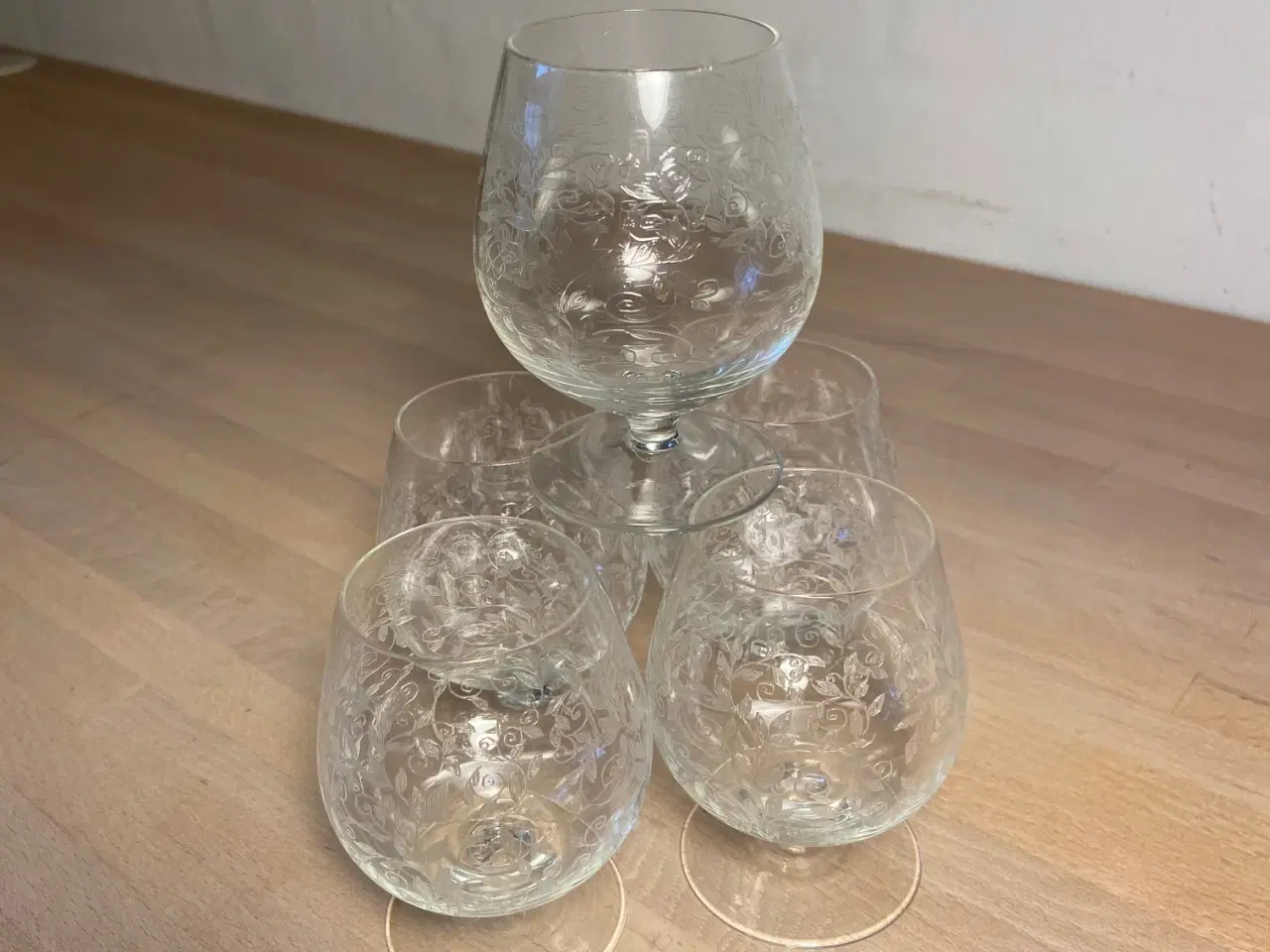 Billede 4 - 5 stk. cognac i krystalglas