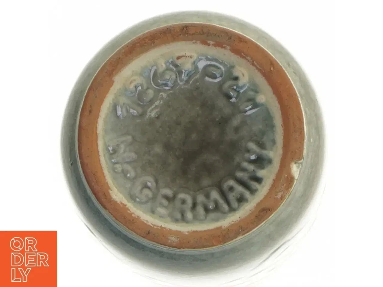 Billede 4 - Keramisk vase med blåt mønster fra W.GERMANY (str. 22 cm)