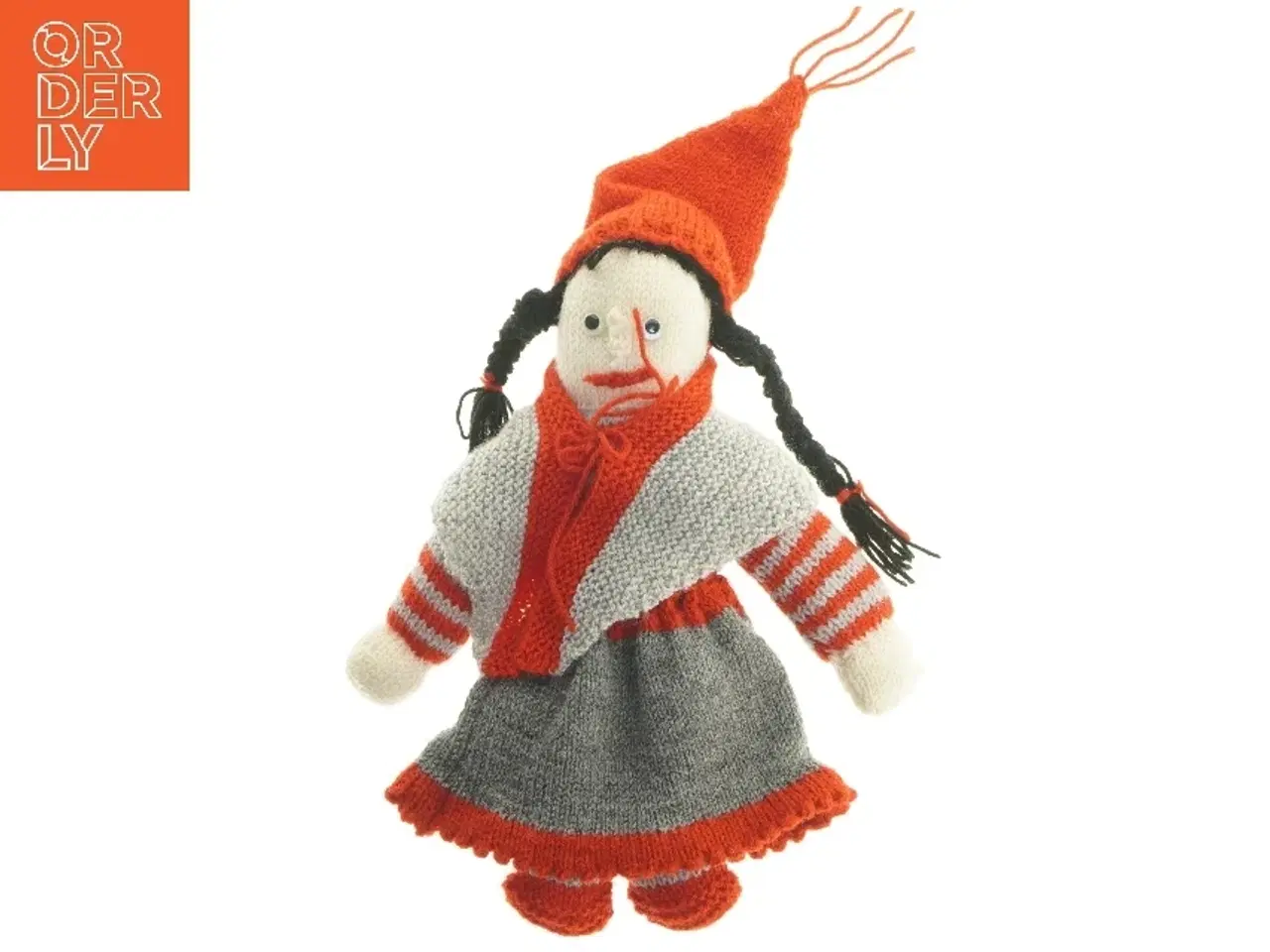 Billede 1 - Strikket nissedukke (str. 37 cm)