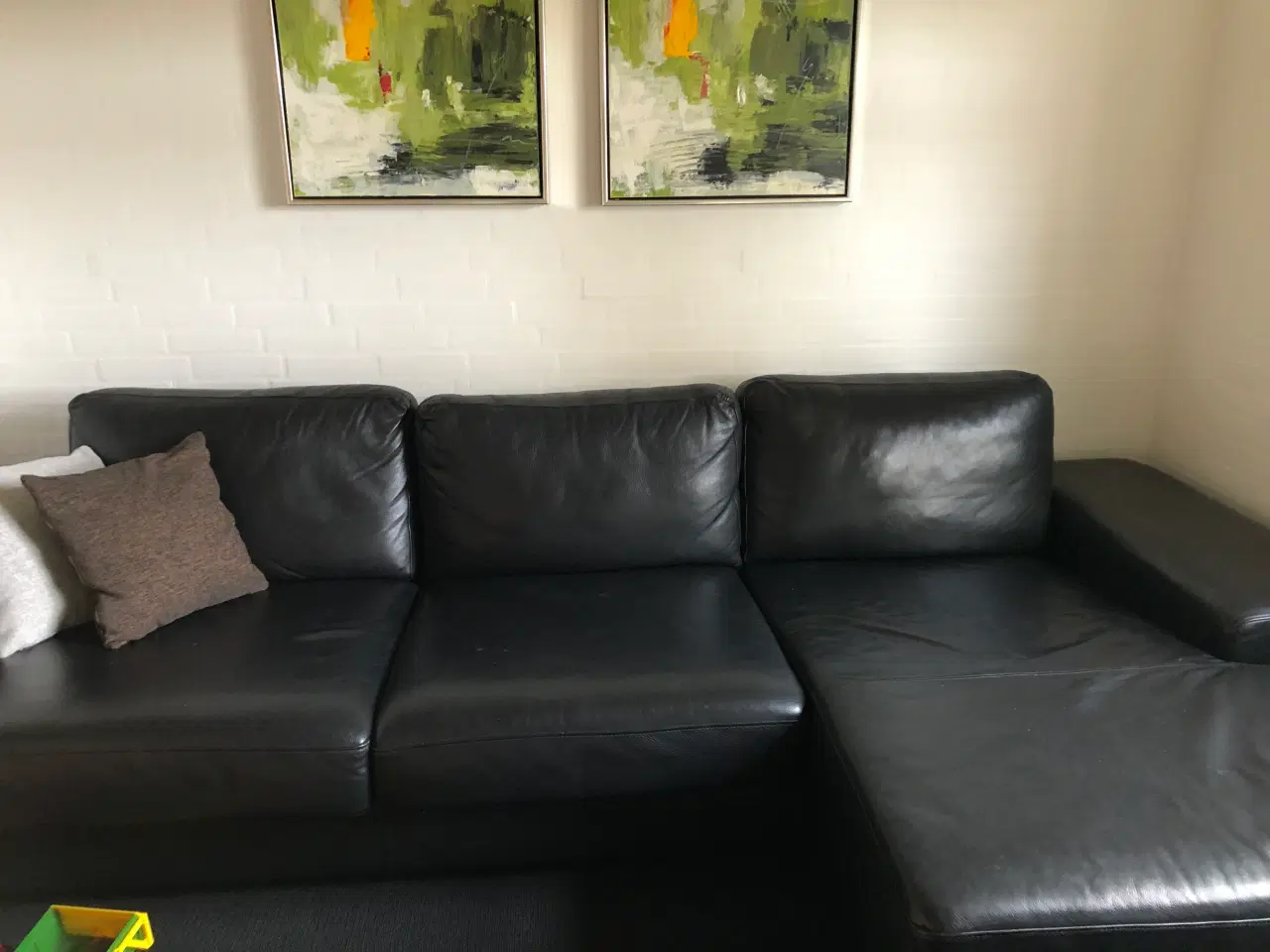 Billede 3 - Læder sofa med chaiselong 