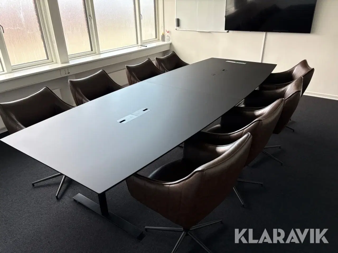 Billede 2 - Konferencebord med 8 stole i læder Dencon