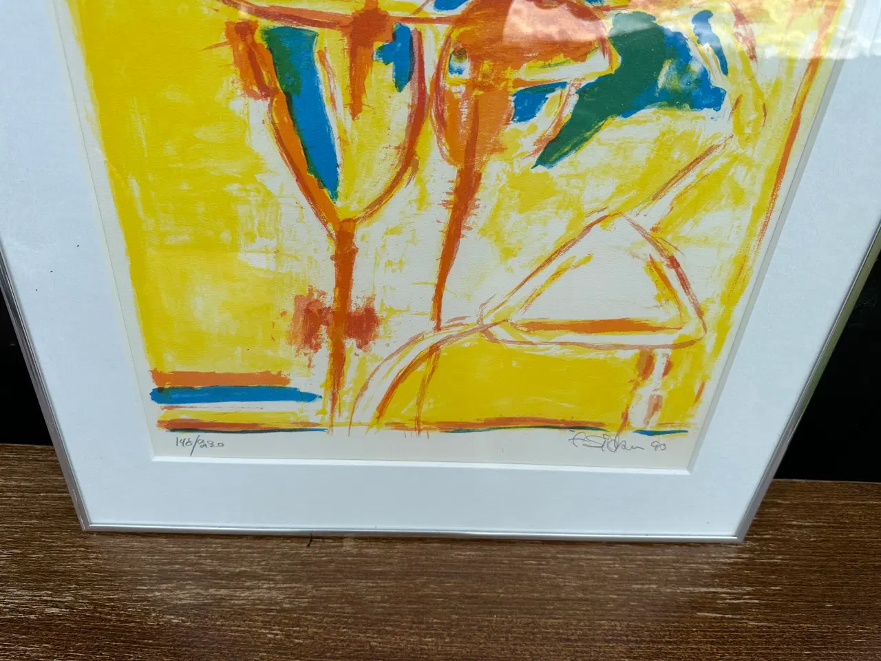 Billede 4 - Farvelitografi, signeret (retro)