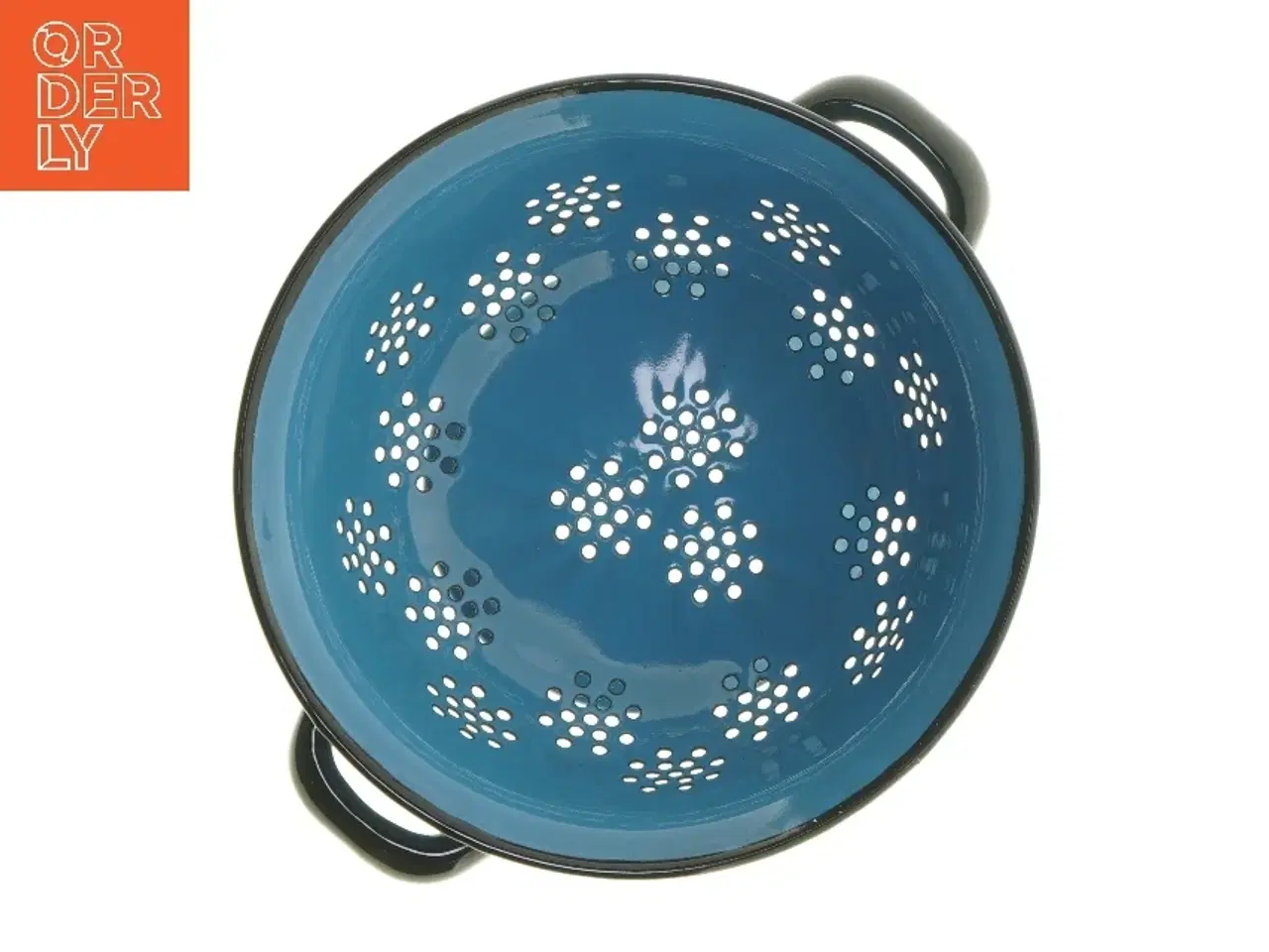 Billede 3 - Blåt dørslag, emalje (str. Ø 21 cm)