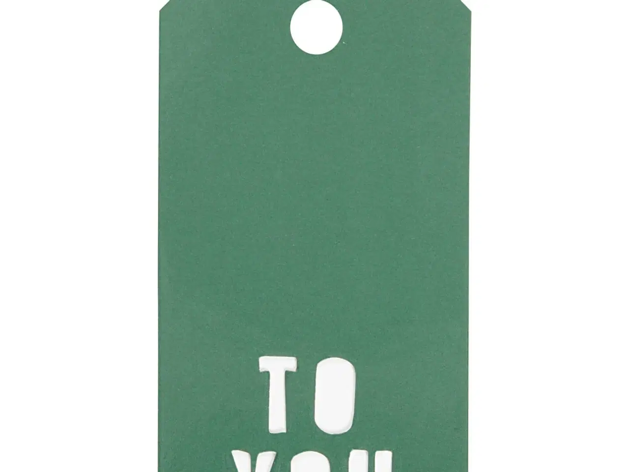 Billede 1 - Grønne Manilamærker TO YOU, 5x10 cm, 15 stk.