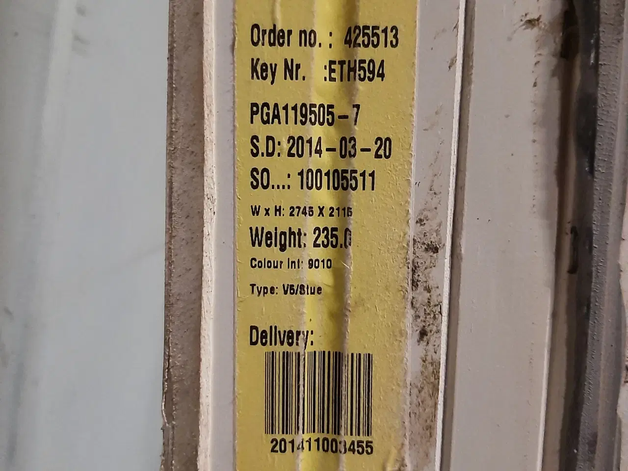 Billede 3 - Velfac fastkarmsvindue uden opluk, træ/alu, 2745x150x2115mm, antracitgrå/hvid