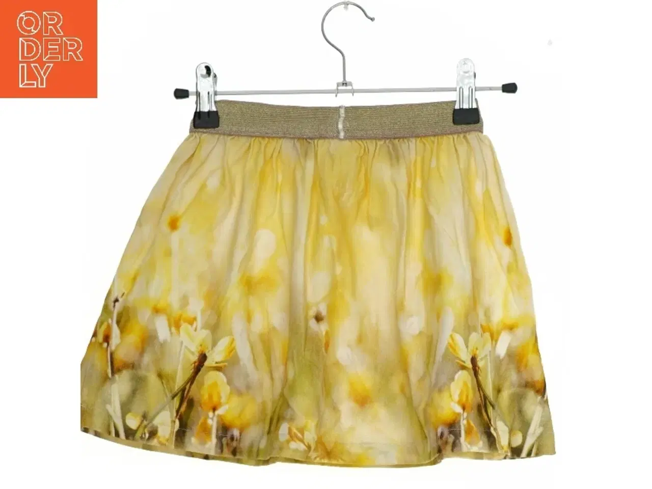 Billede 2 - Gul blomsterprintet nederdel til børn (str. 116)