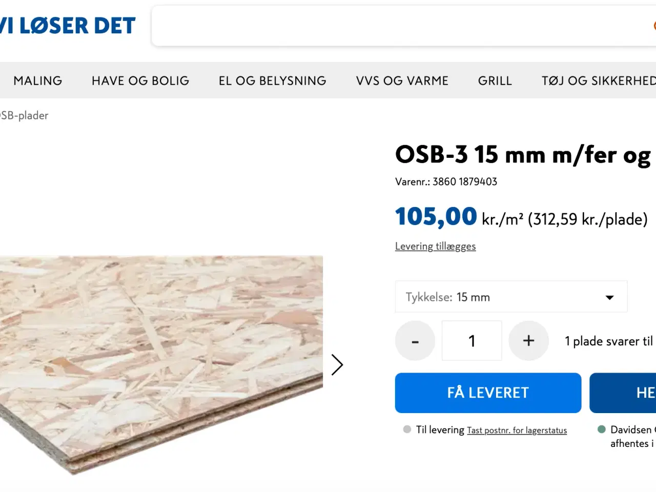 Billede 2 - Osb-3, 4 stk, stk-pris