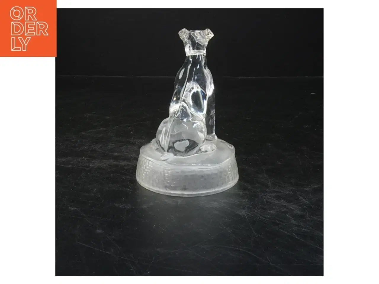 Billede 2 - Glasfigur af hund (str. 13 cm)