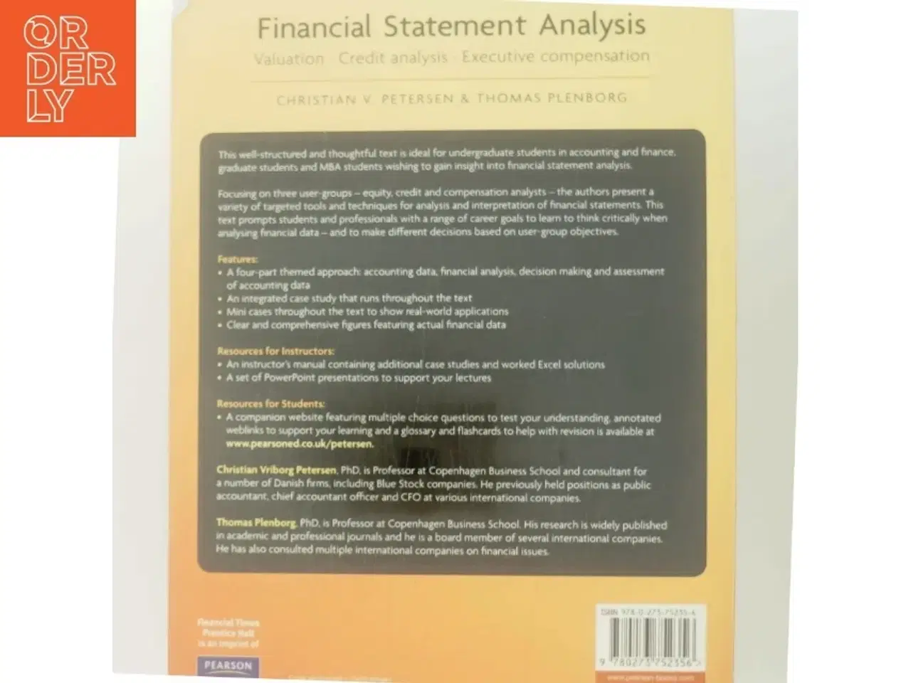 Billede 3 - Financial statement analysis : valuation : credit analysis : executive compensation af Christian V. Petersen (Bog)
