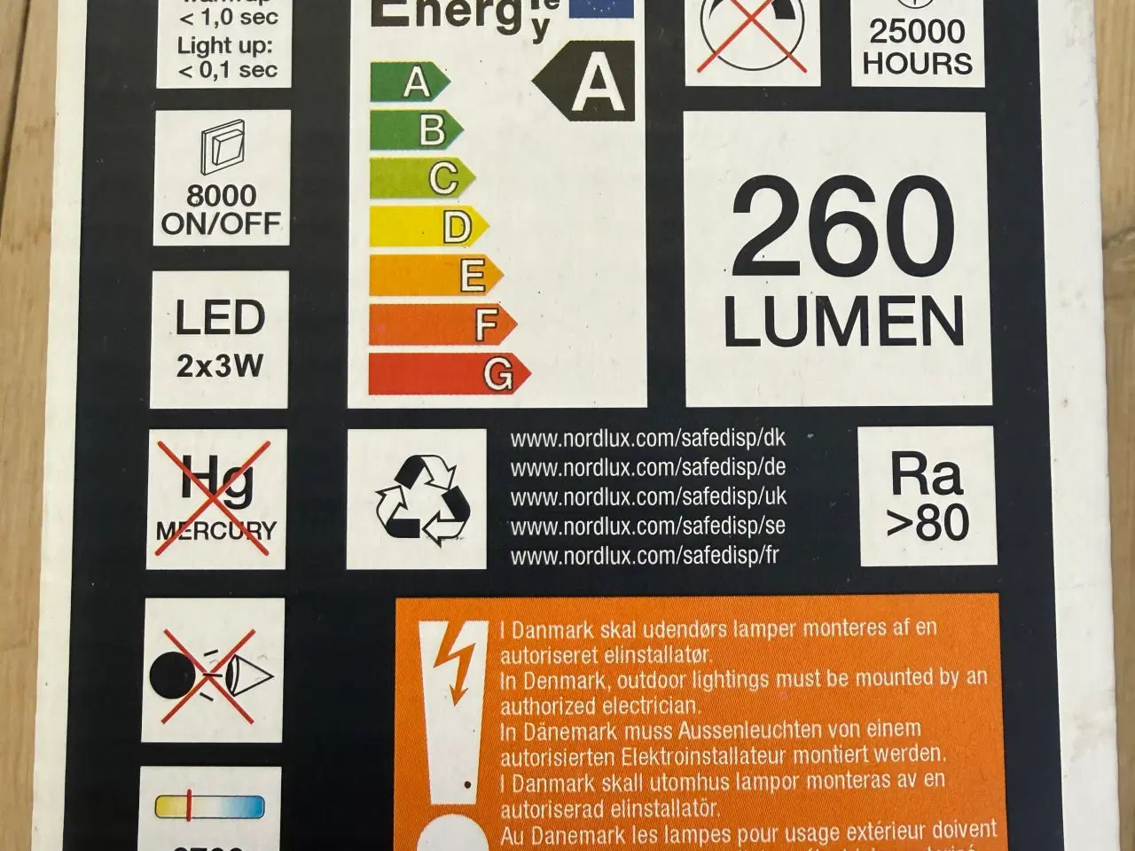 Billede 5 - Nordlux Canto LED udendørs væglampe, hvid