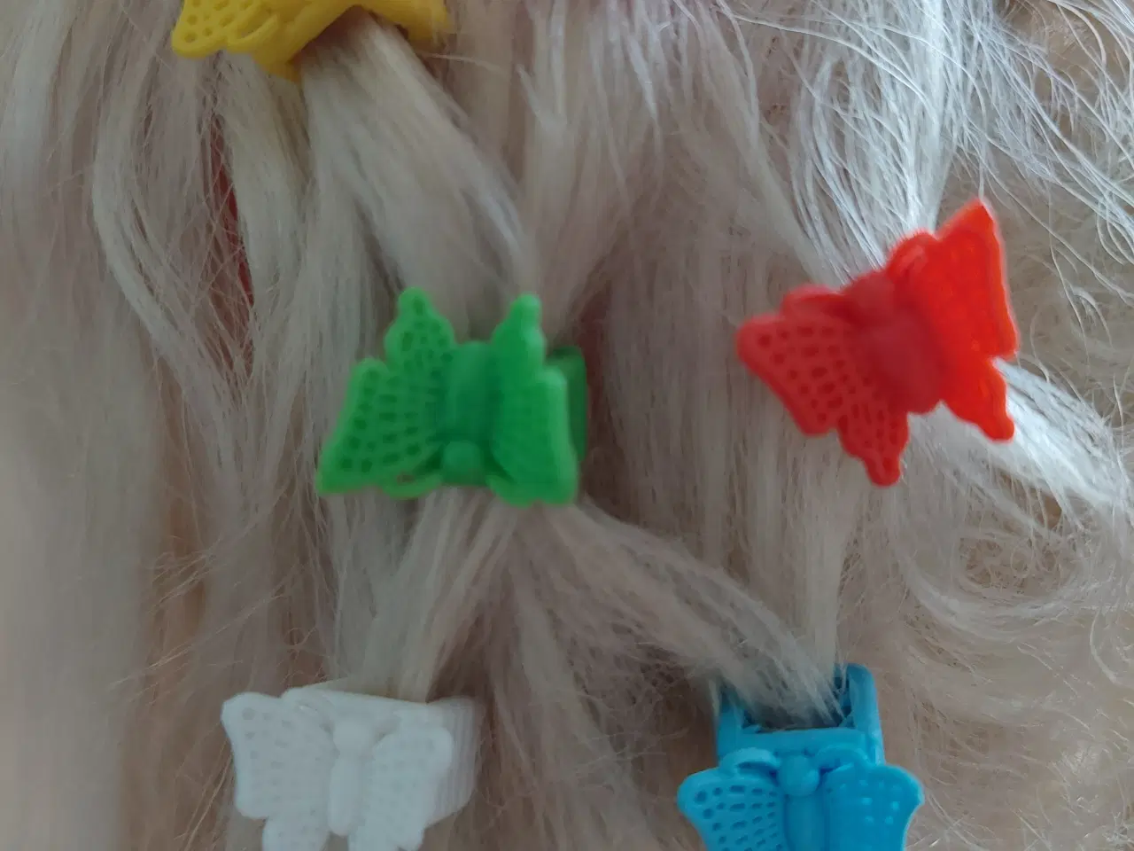 Billede 1 - Hårspænder, sommerfugle, 6 stk.