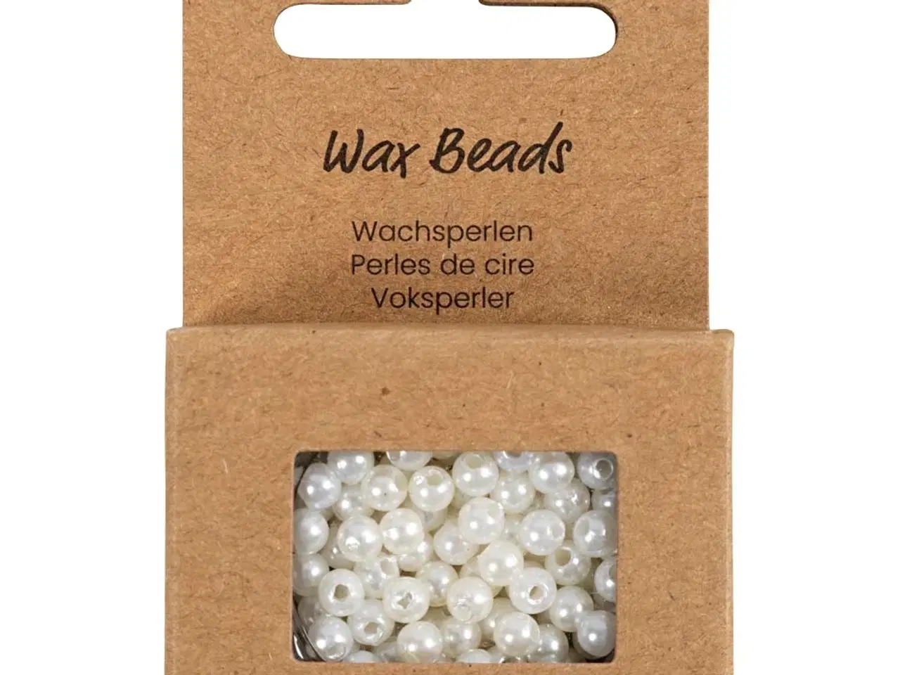 Billede 1 - Voksperler, diam. 4 mm, hulstr. 1,5 mm, perlemor, 210stk./ 1 pk.