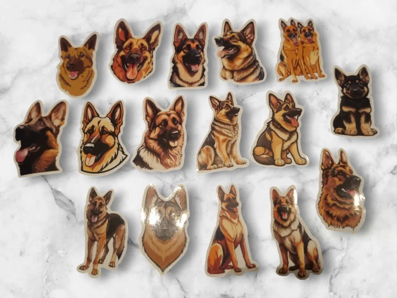 Billede 1 - Schæfer Klistermærke-Pakke – 10 Unikke Designs til