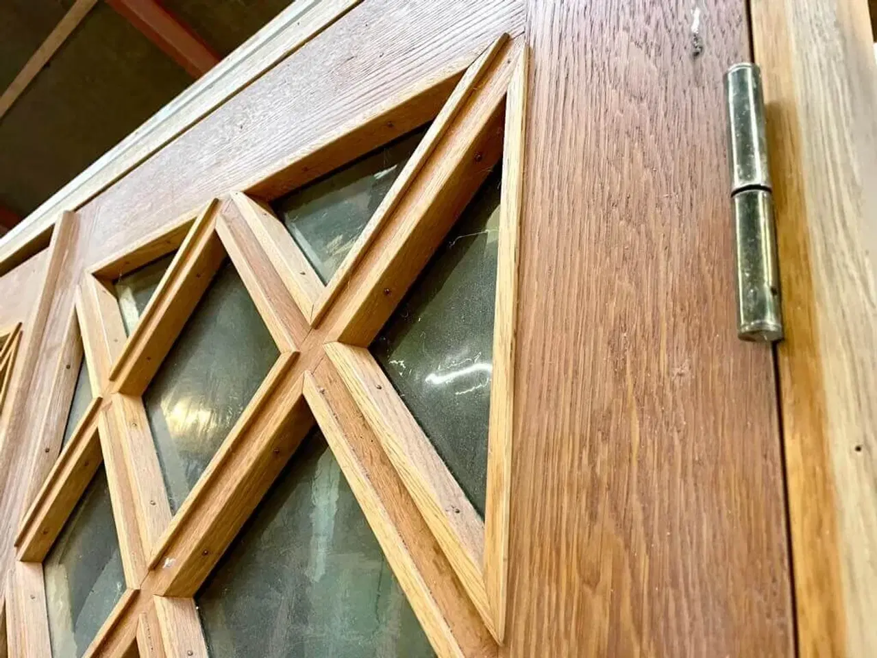 Billede 3 - Dobbelt glasdør m. katedralglas