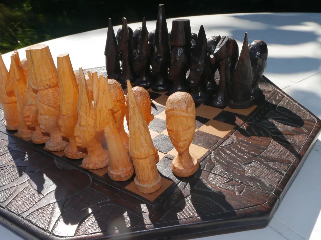 Billede 9 - Afrika skakspil Unikt skakbræt - C