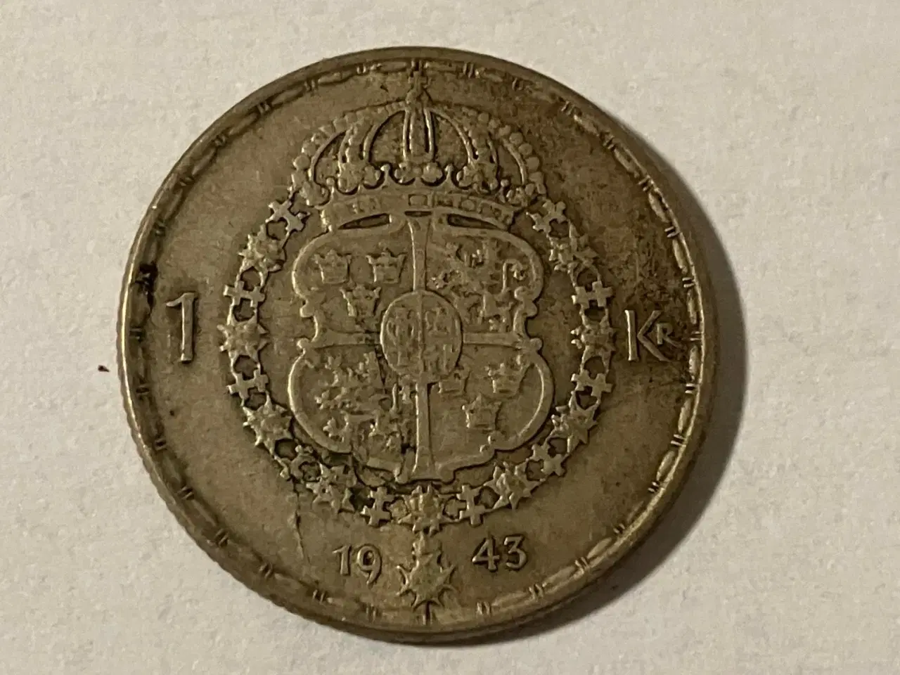 Billede 1 - 1 Krona 1943 Sweden - Silver