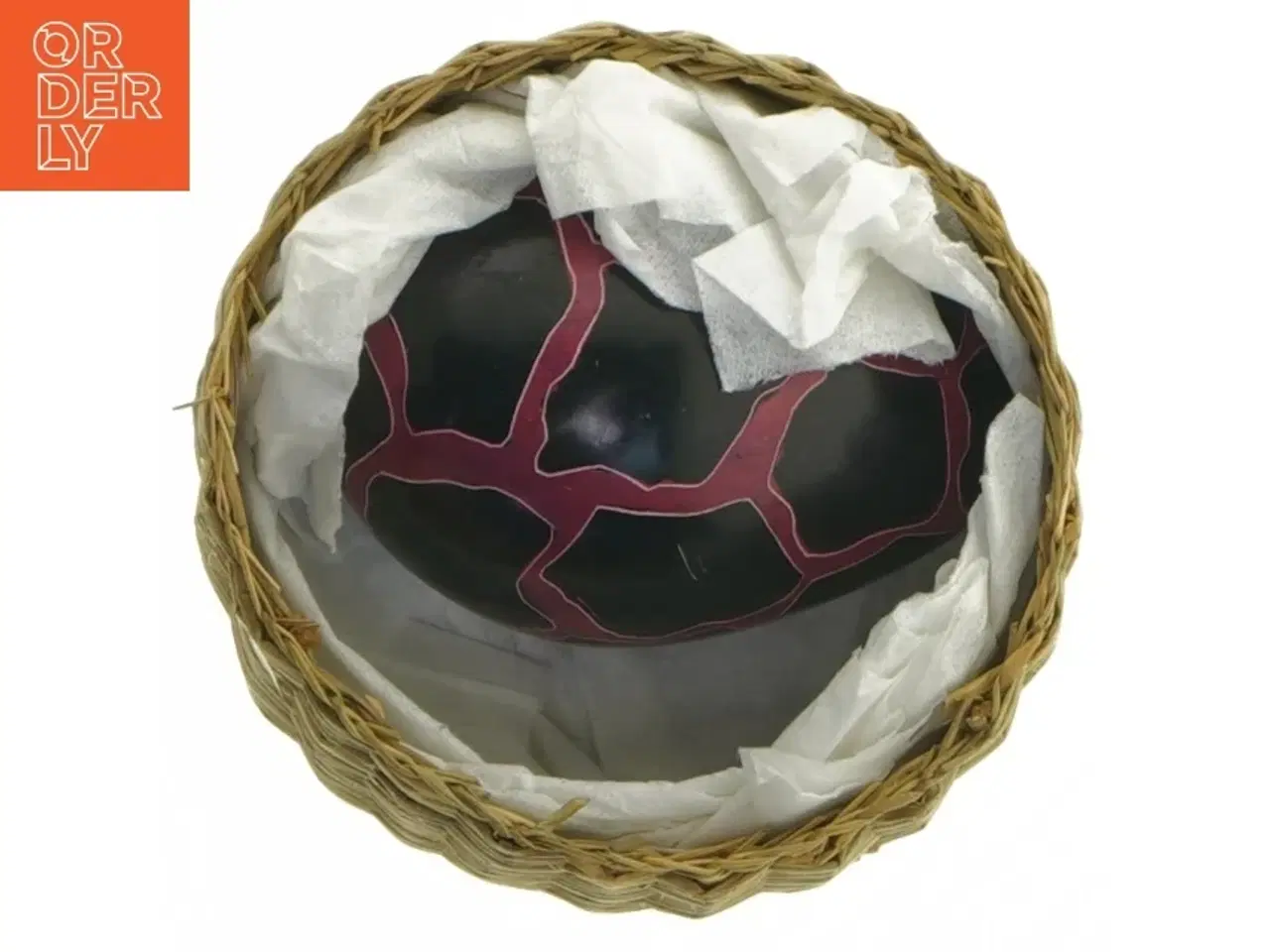 Billede 6 - Dekorativt æg med kurv (str. 8 cm)