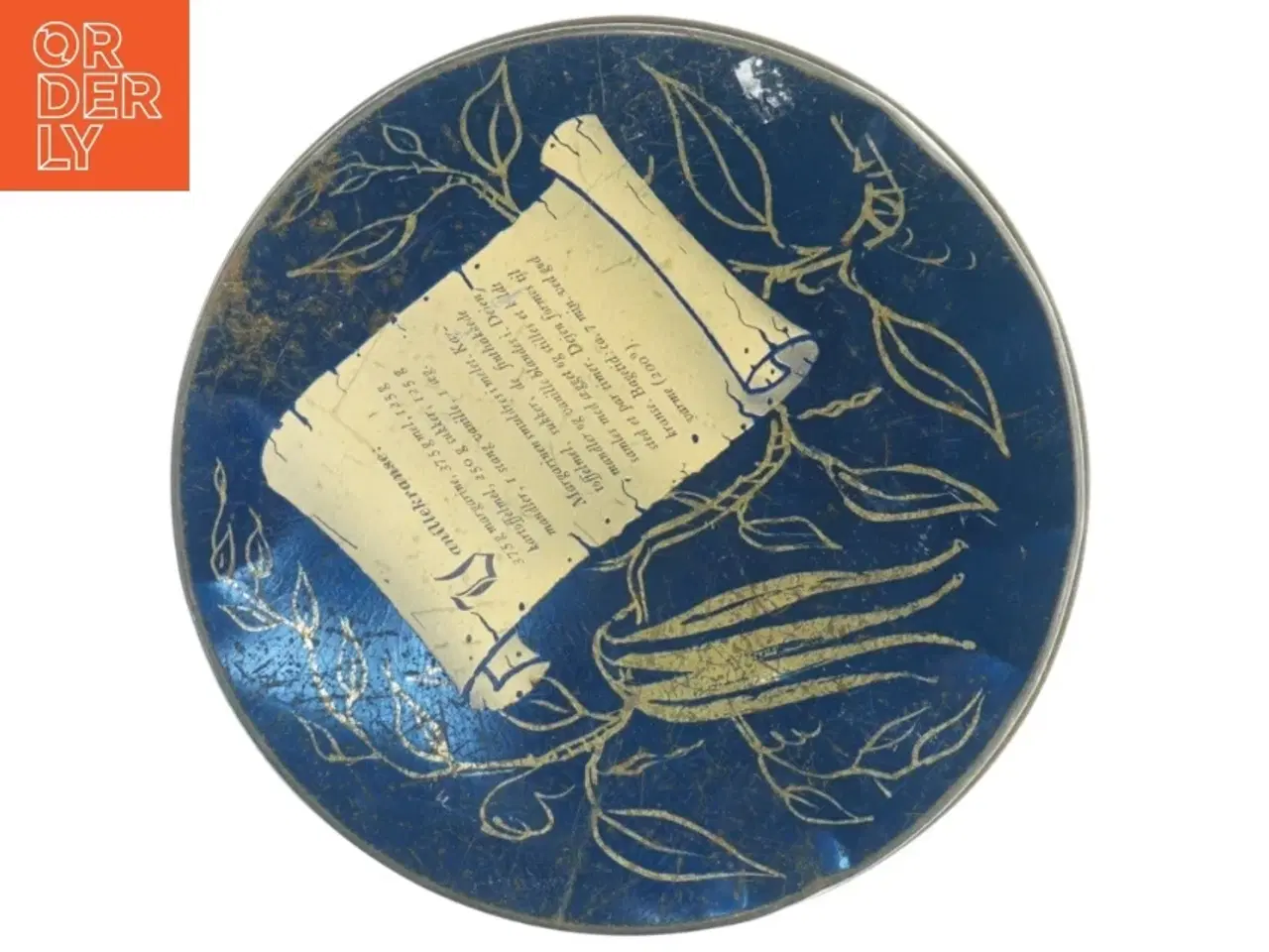 Billede 3 - Vintage blå rund metal småkage dåse (str. 16. cm ø. 19 cm)