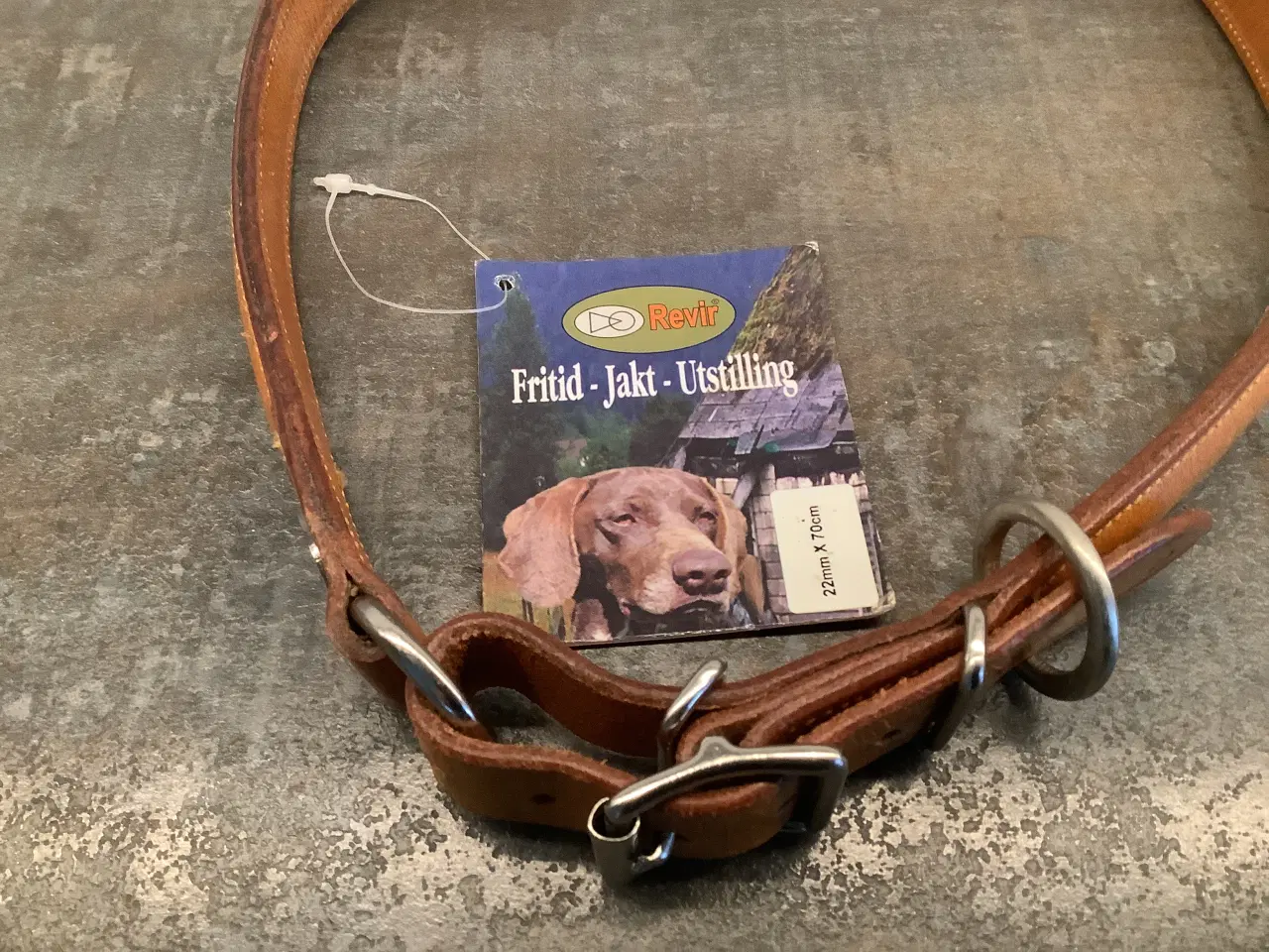 Billede 2 - Læder halsbånd 70x22